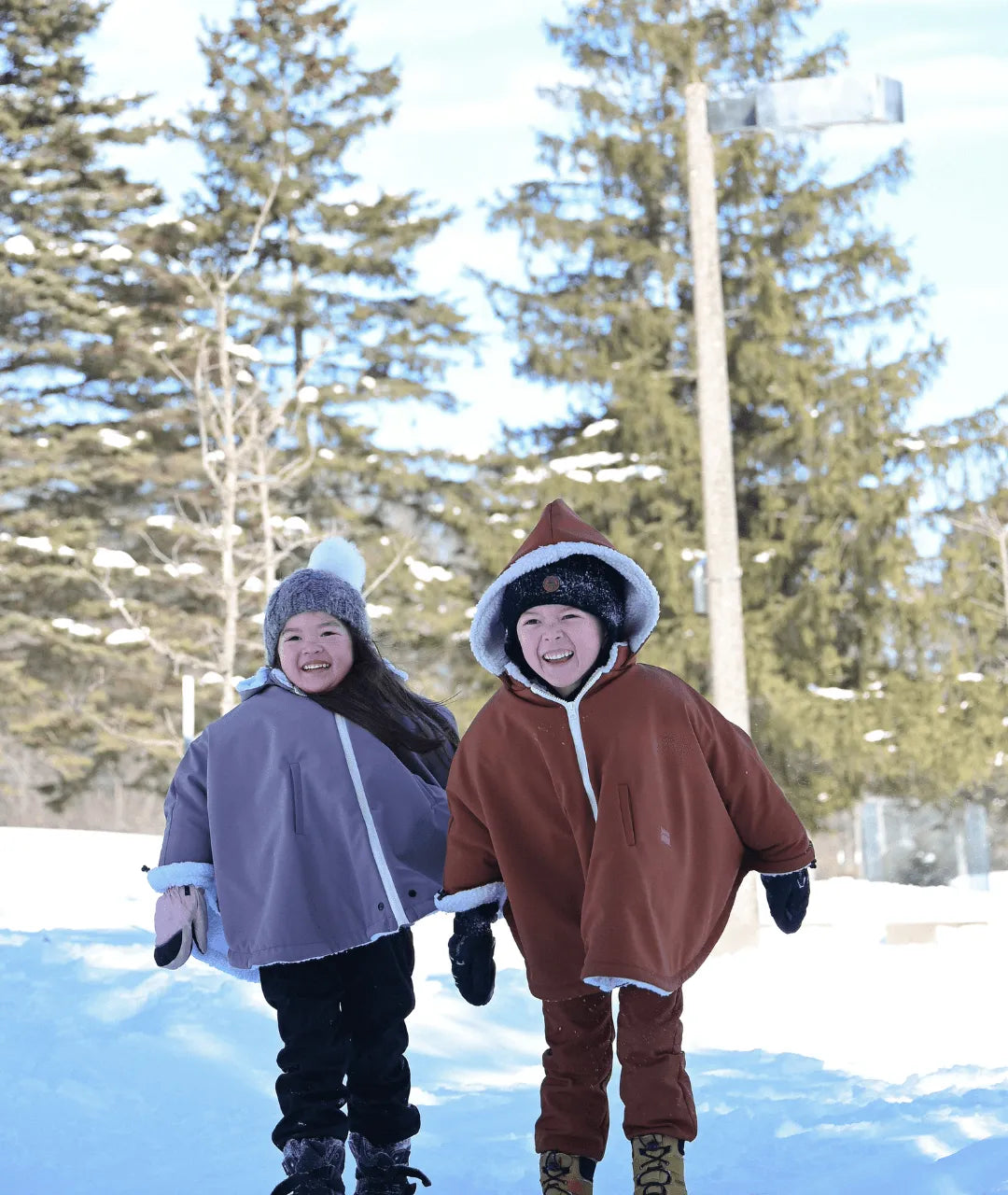 poncho d’hiver évolutif multifonction pour enfant 