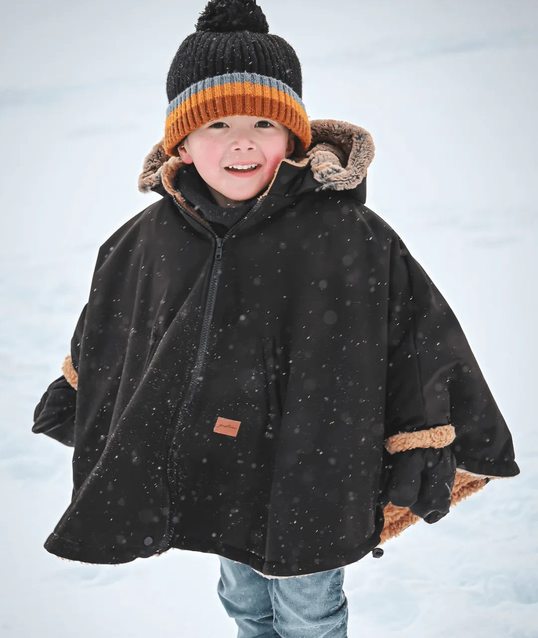 poncho d’hiver évolutif 3 en 1 pour enfant
