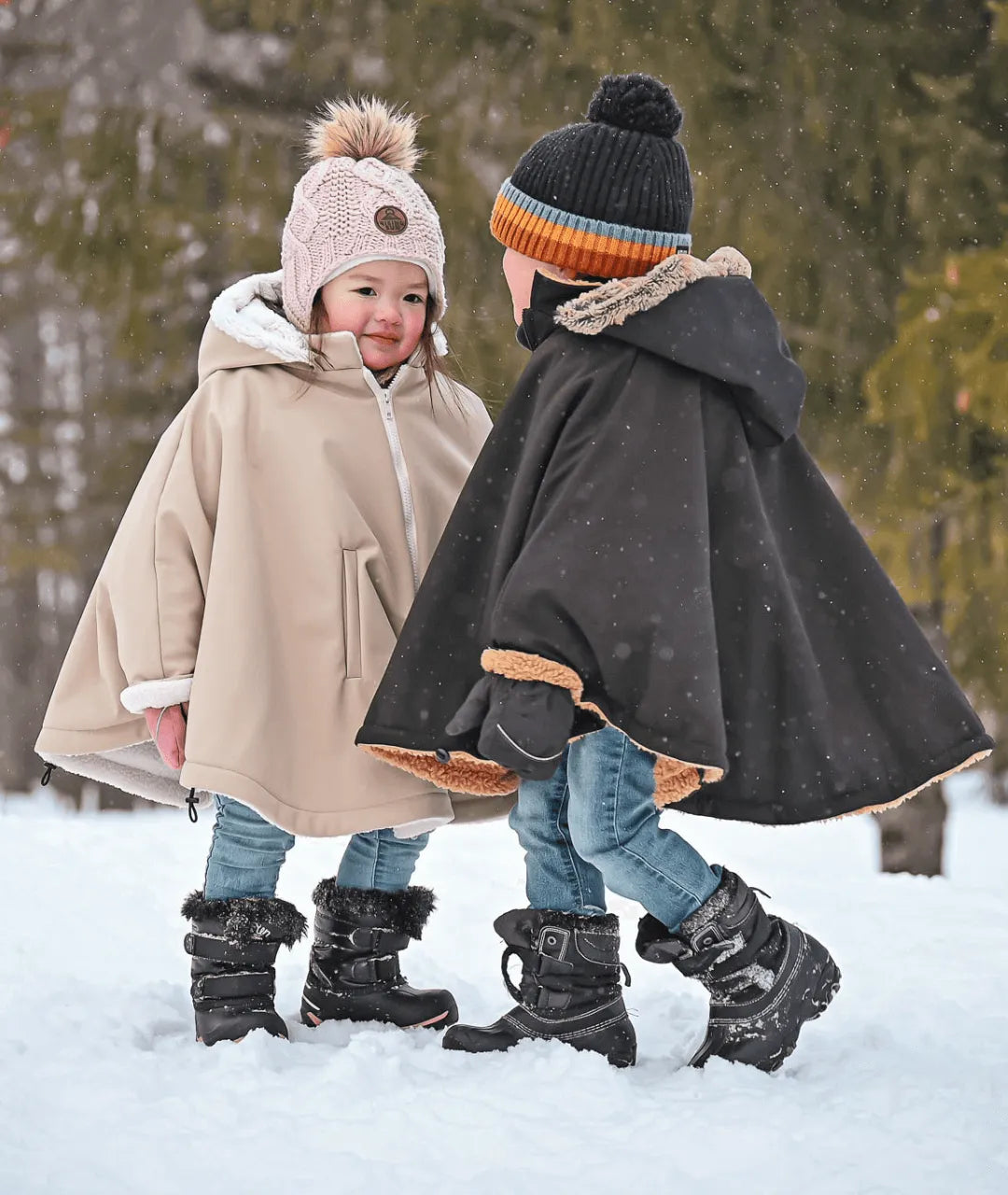 poncho d’hiver évolutif 3 en 1 pour enfant
