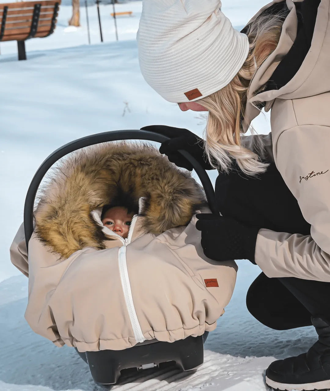 housse bébé hiver universelle pour poussette et coquille